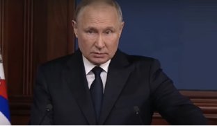 Президент Росії Володимир Путін Путін під час виступу на колегії Міноборони РФ