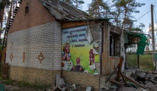Зруйнована будівля у Ямполі Ямпіль був тимчасово окупован росіянами