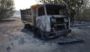 Наслідки пожежі у Студенку Пожежу під Студенком локалізовано
