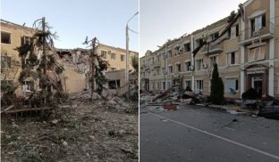 Під ударом центр Слов'янська: зруйновано готель «Слов'янськ»