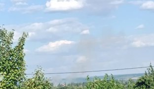 Дим над Слов'янськом У Слов'янську - вибухи