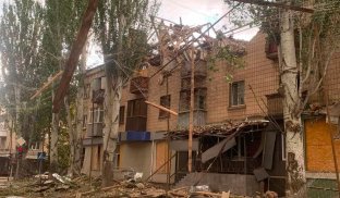 Центр Слов'янська зазнав удару