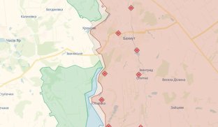 Карта лінії фронту біля Бахмута ЗСУ зайняли панівні висоти біля Бахмута