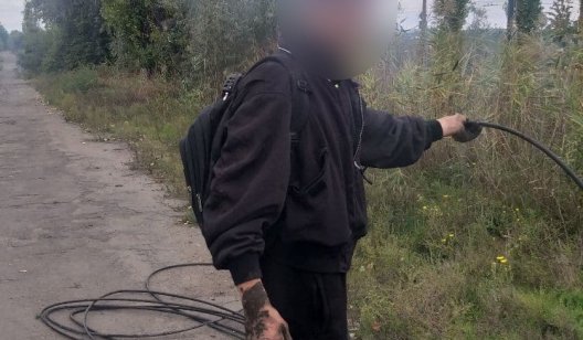 В Славянске обнаружили вероятного похитителя кабелей