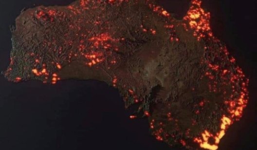 Лесные пожары в Австралии: впечатляющие фото со спутника