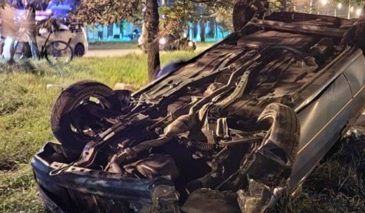 В Краматорске пьяный водитель перевернул Ford