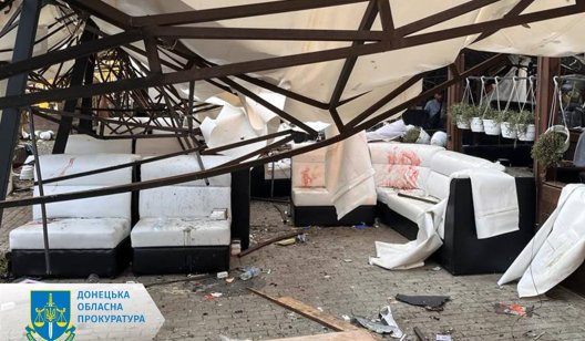 Зруйноване кафе Ria Pizza у Краматорську