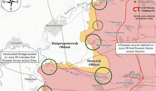 Росіяни кажуть, що вже захопили позиції на Дніпропетровщині: як оцінює їхні заяви ISW Росіяни кажуть, що вже захопили позиції на Дніпропетровщині: як оцінює їхні заяви ISW