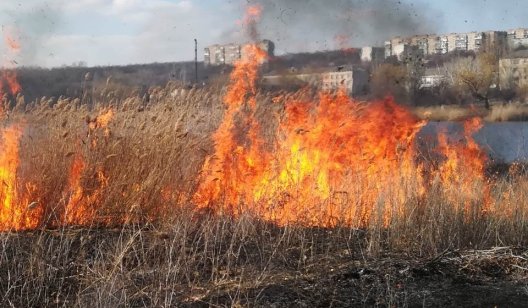В Славянске начинаются уличные пожары