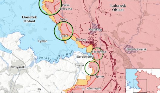 Росіяни пордовжують просуватися на межі Луганської та Донецької областей - ISW Росіяни пордовжують просуватися на межі Луганської та Донецької областей - ISW